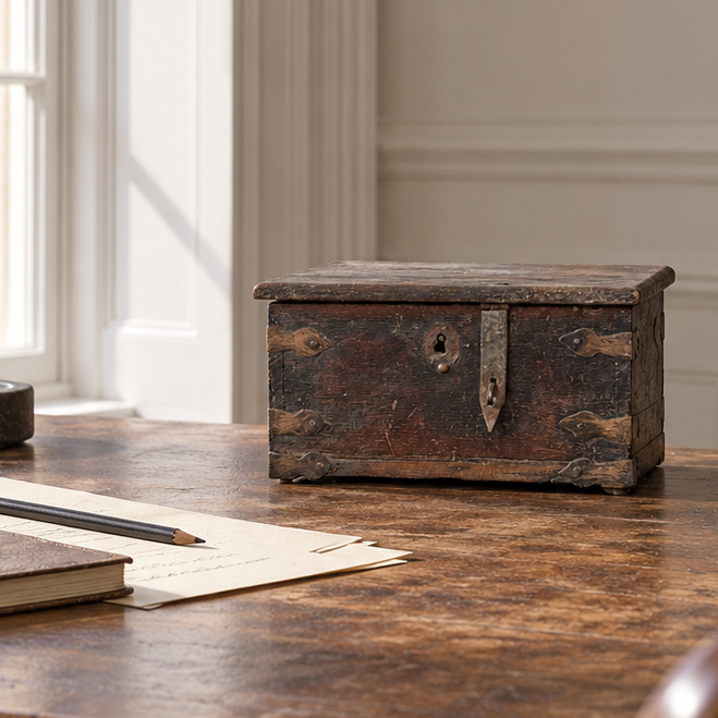 Antique Indian Wooden Merchant’s Box | Otto