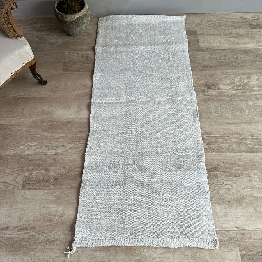 Vintage hemp linen rug natural