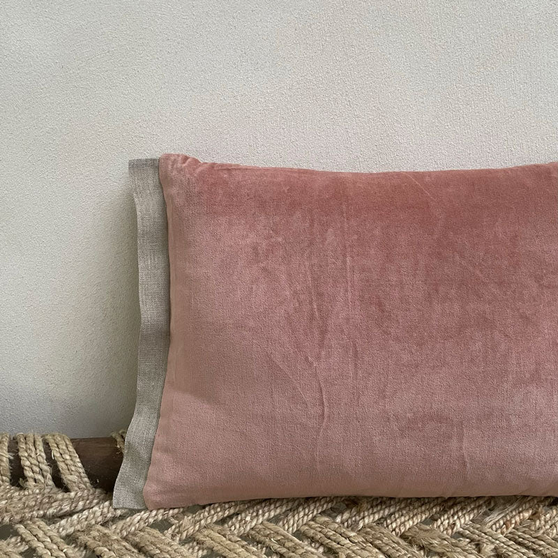 Rectangular Velvet Cushion Rose