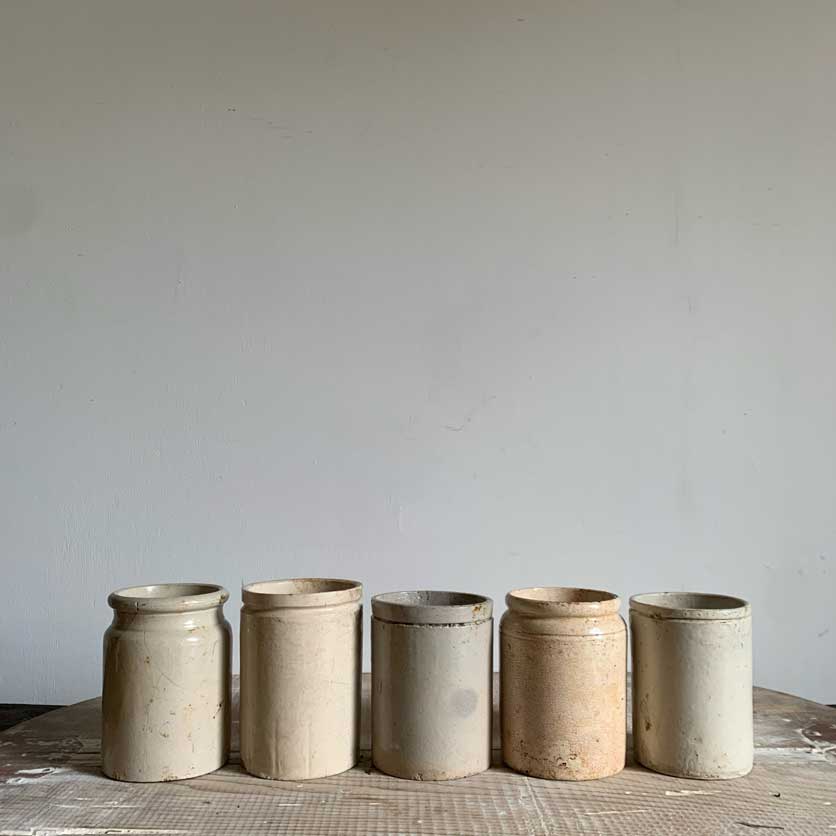 Plain Stoneware Jam Jars with rim | Medium