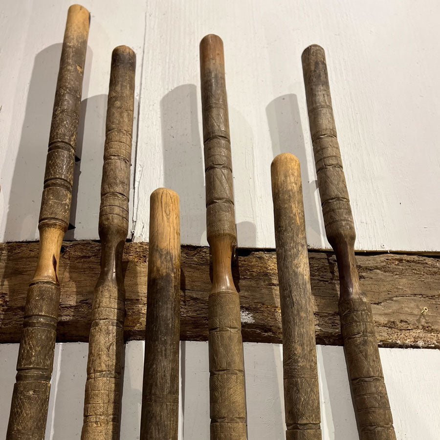 African Vintage wooden pole Artwork
