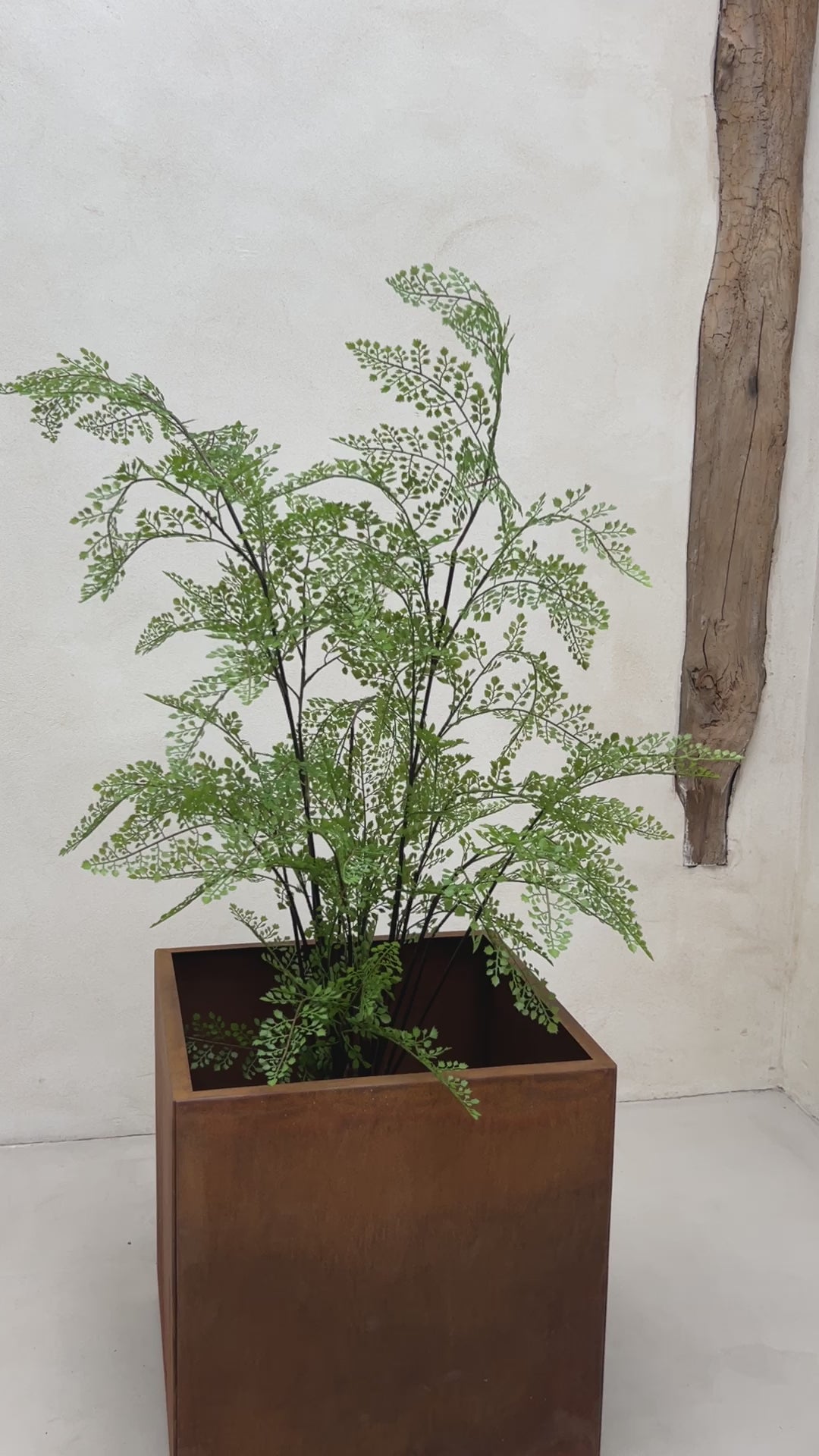 Corten steel square garden planter