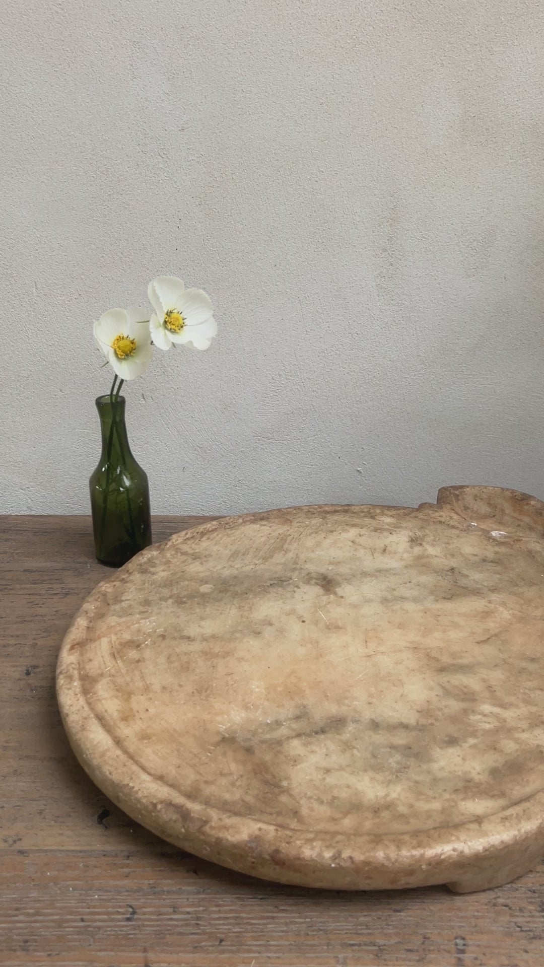 Antique Indian Marble Chapati Plate 