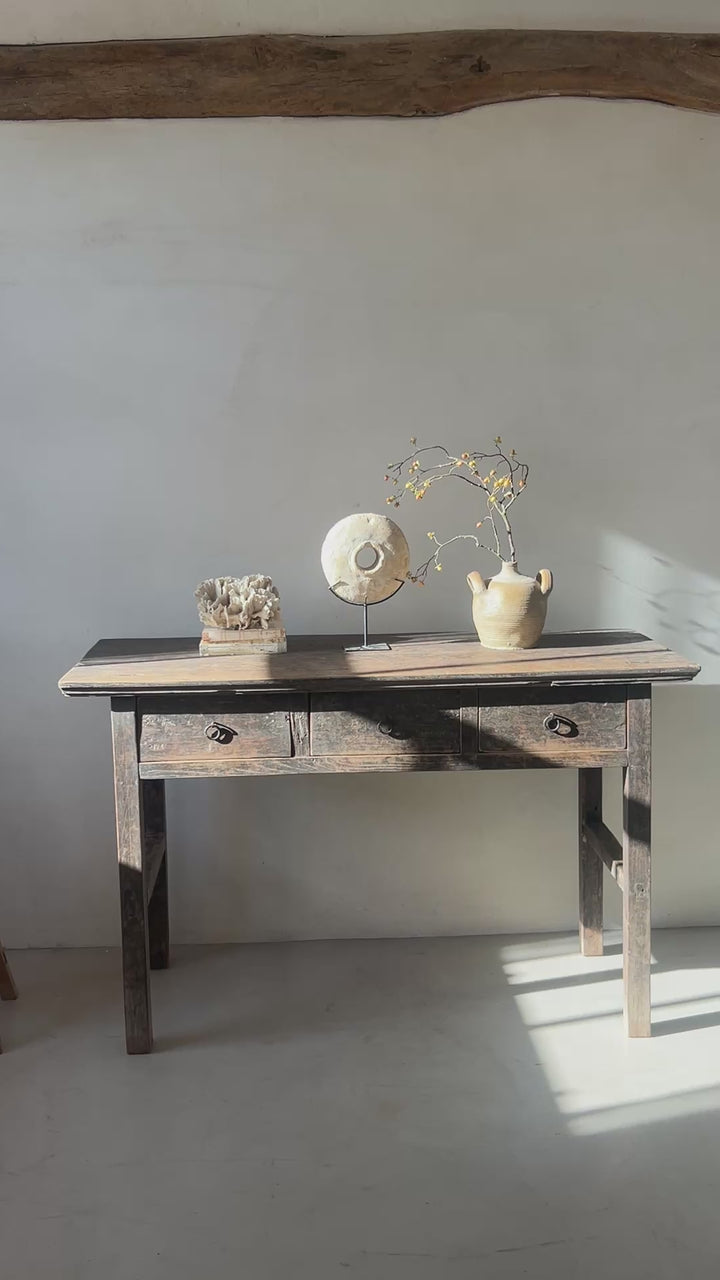 Antique Elm Console Table | Monkton