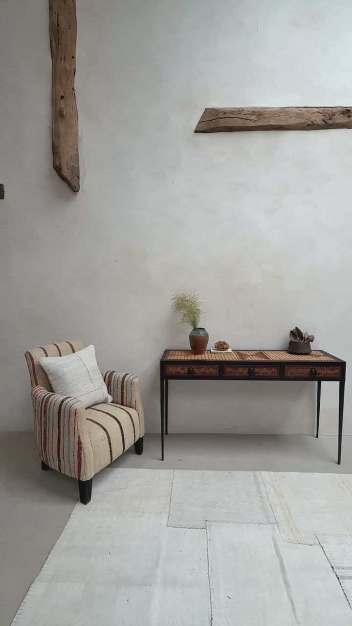Handcrafted Nomadic Patterned Metal Console | Medium