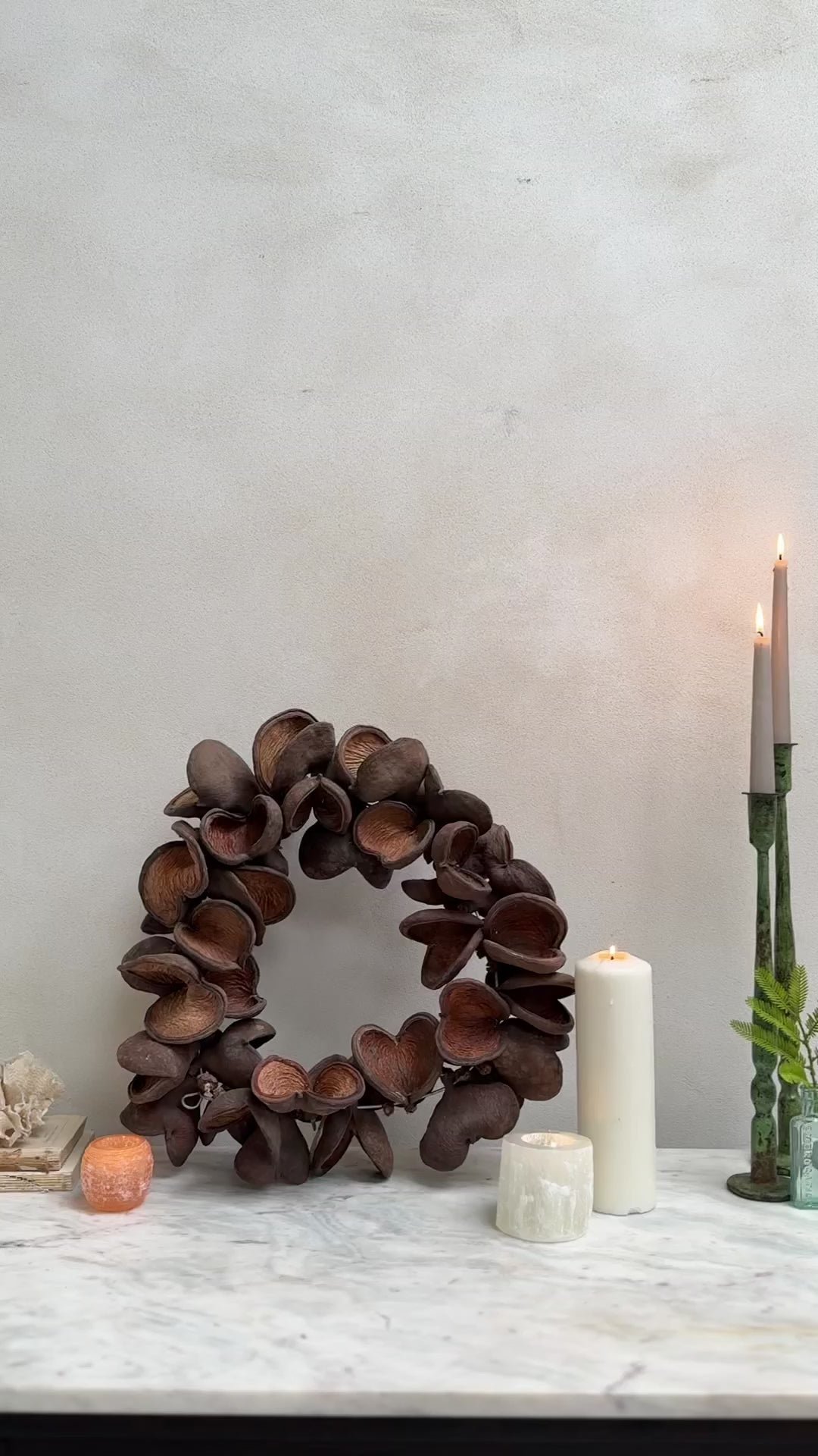Seed pods wreath