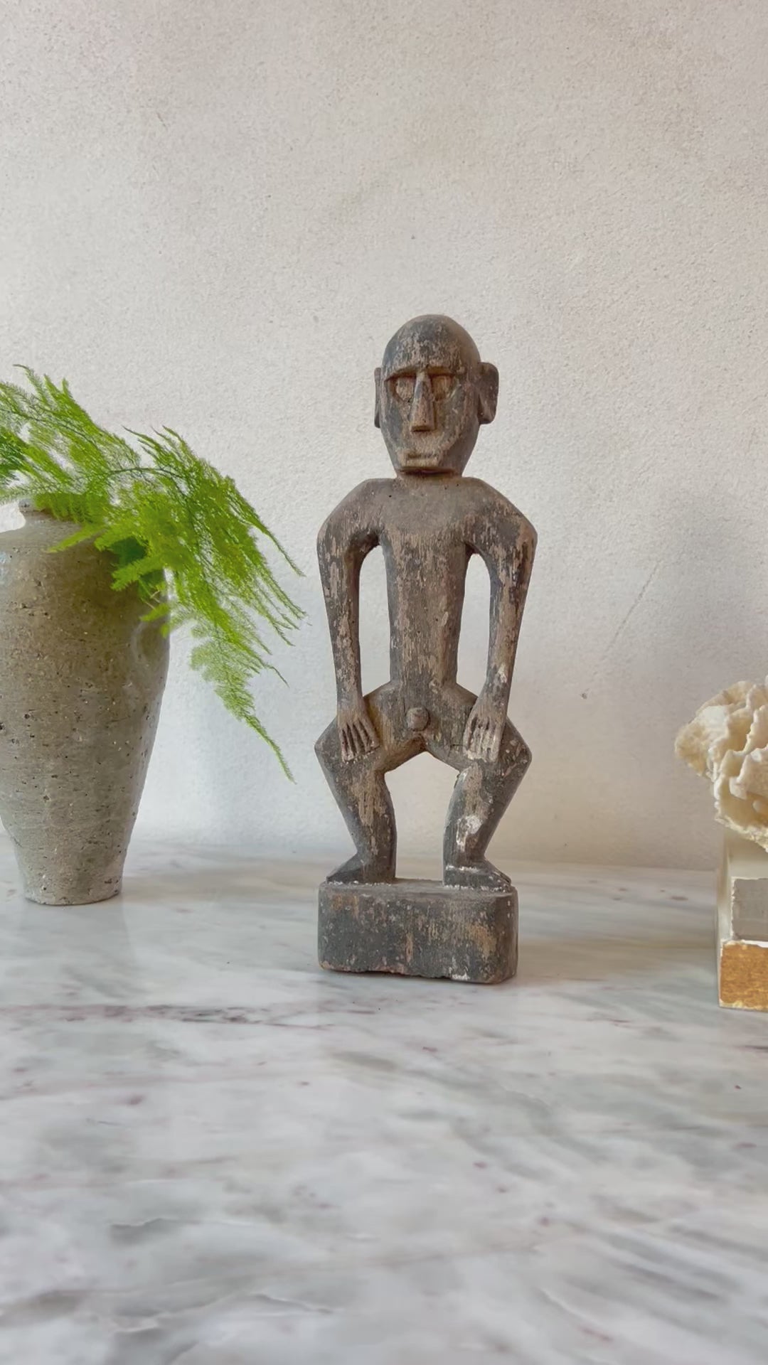 Antique Wooden Monkey Statue Hendra