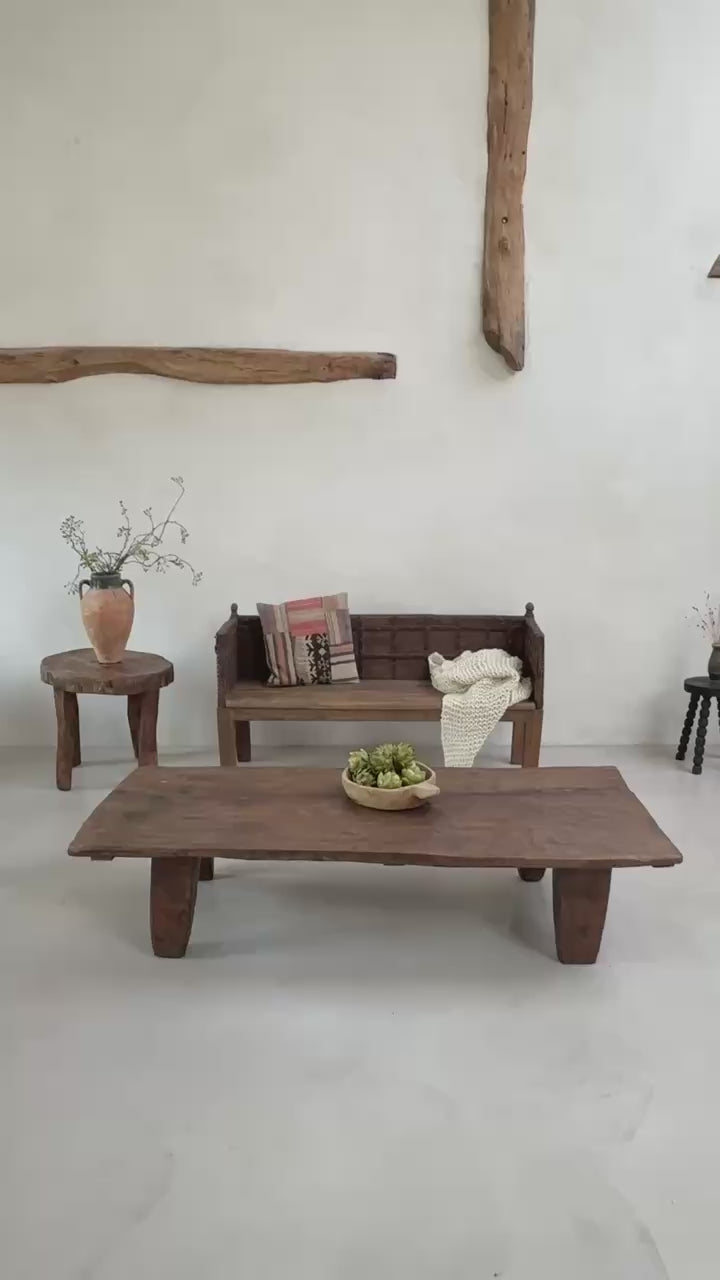 Antique Carved Hallway Bench | Mira