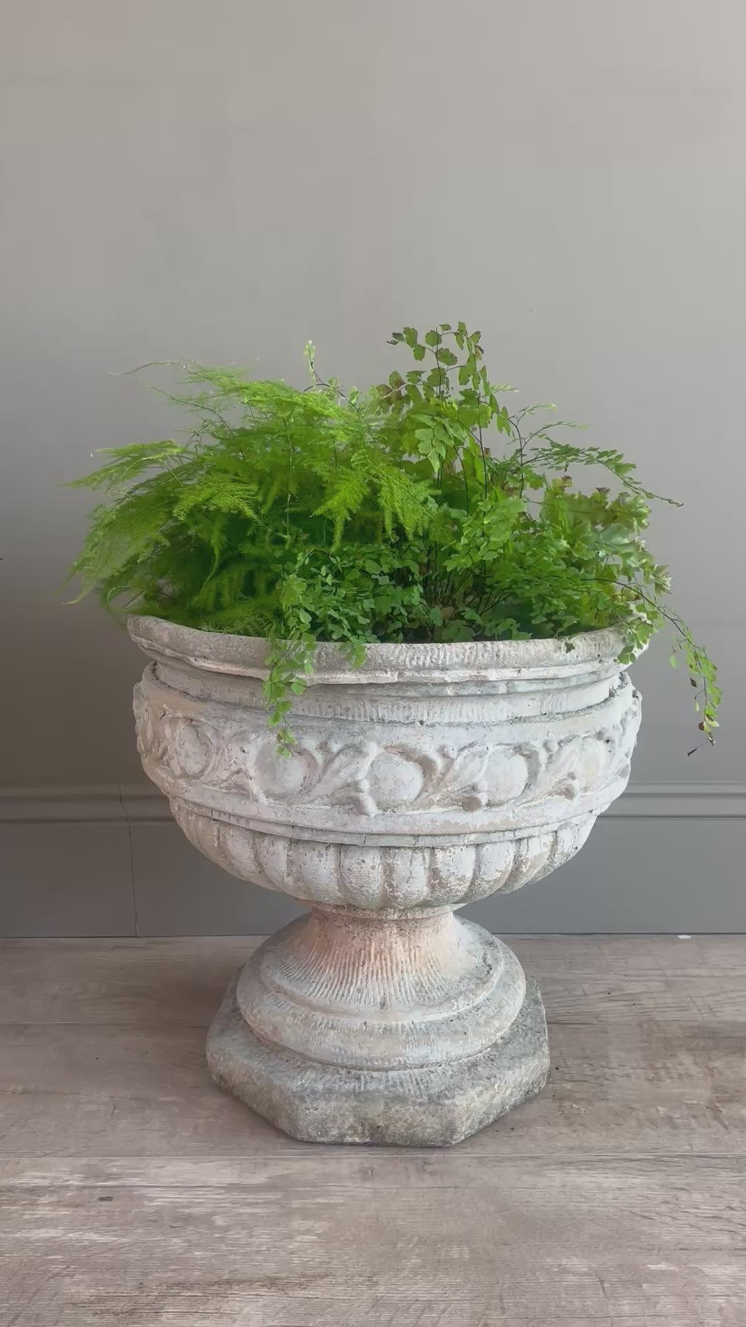 Antique Cast Stone Garden Planters