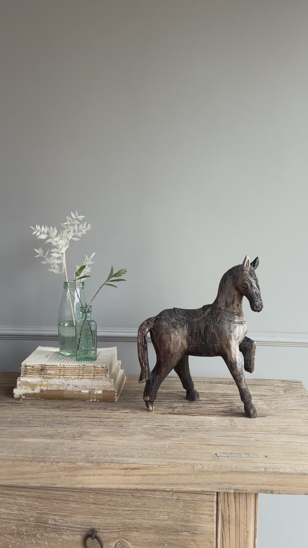 Antique Hand Carved Horse No:3