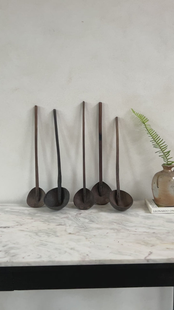 Antique coconut wooden spoons