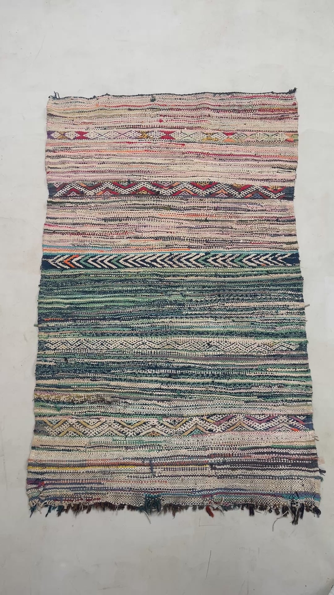 Vintage Moroccan Handmade Rag Rug No:1