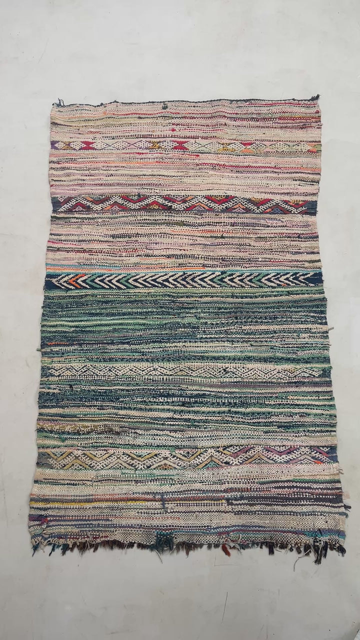 Vintage Moroccan Handmade Rag Rug No:1