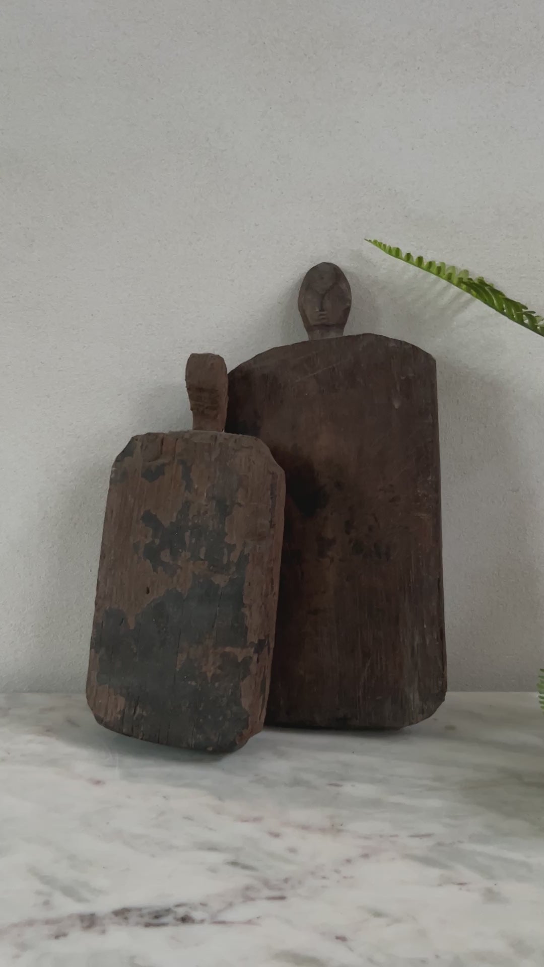 Primitive Wooden Figure | Cotton Pounding Board