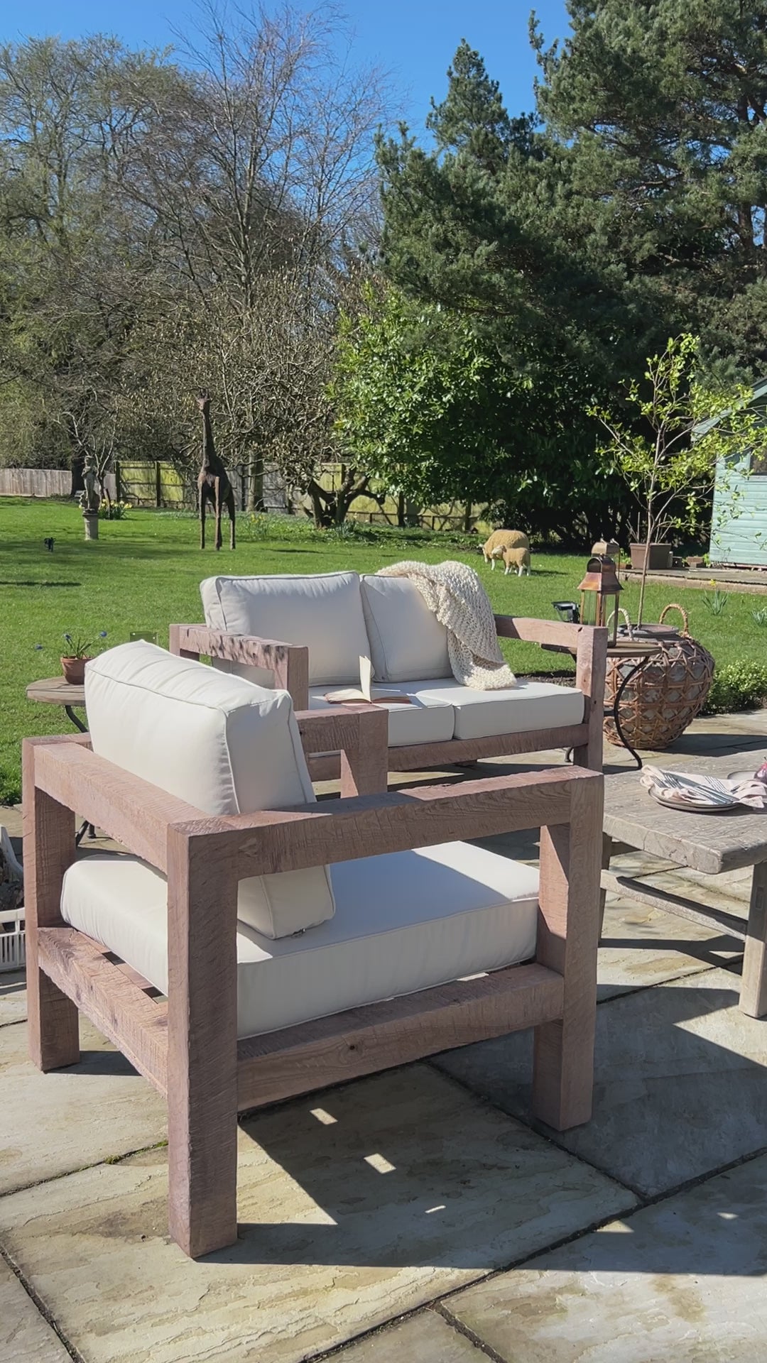 Rustic Wood Outdoor Seating