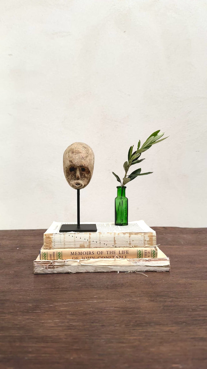 Primitive wooden face sculpture | Mother