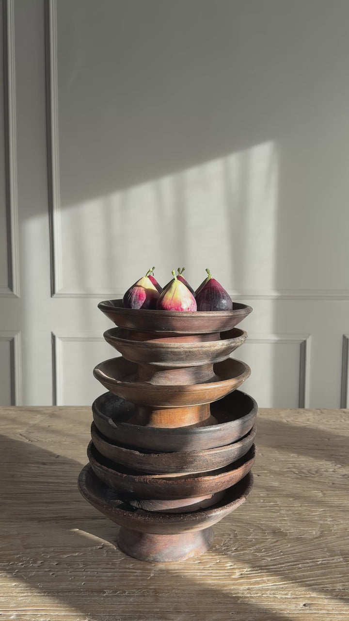 Antique hand turned wood bowl | Batak