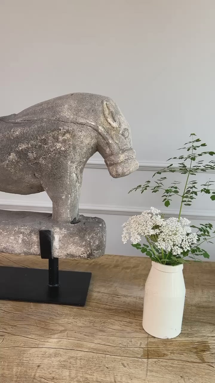 Vintage Stone Horse & Rider | Palomo