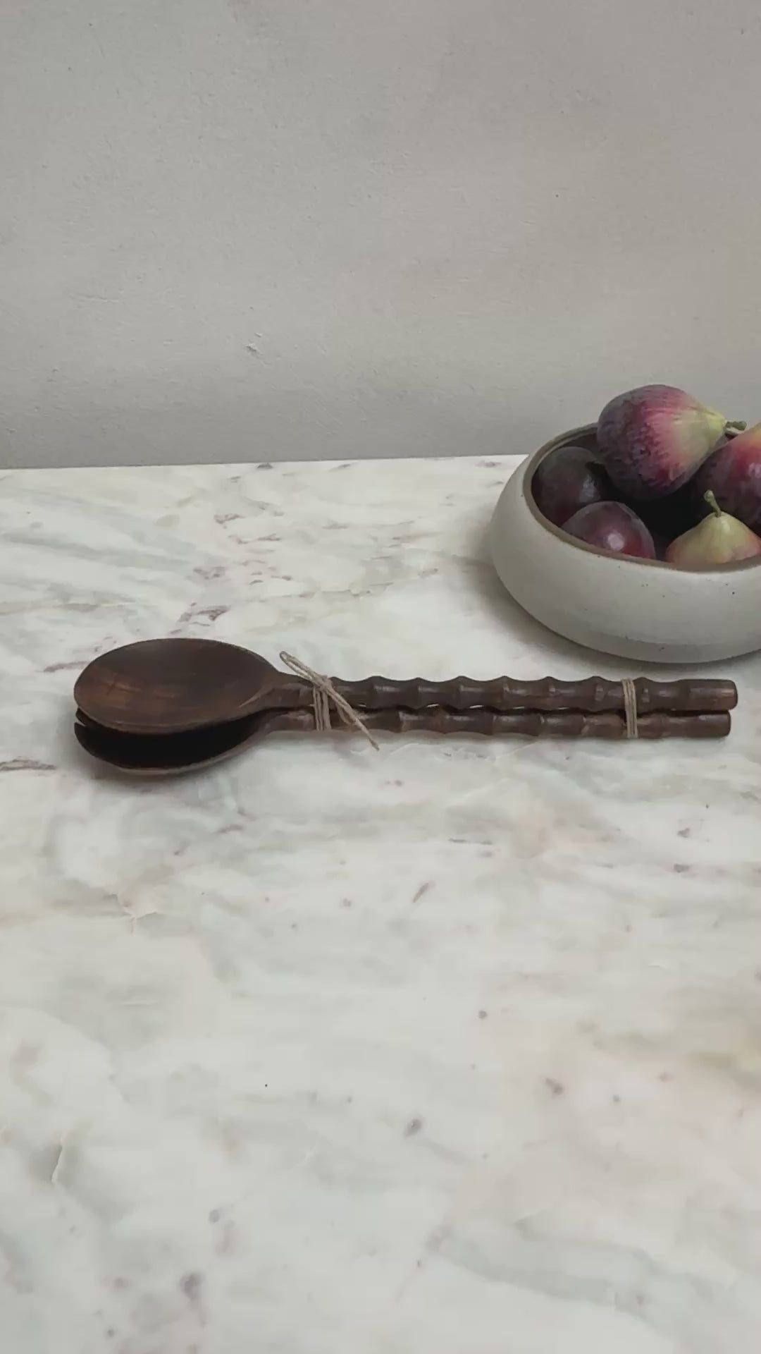 Pair of Dark Wood Salad Servers | Jodie