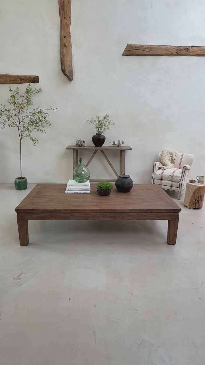 Extra Large salvaged dark wood coffee table | Stow