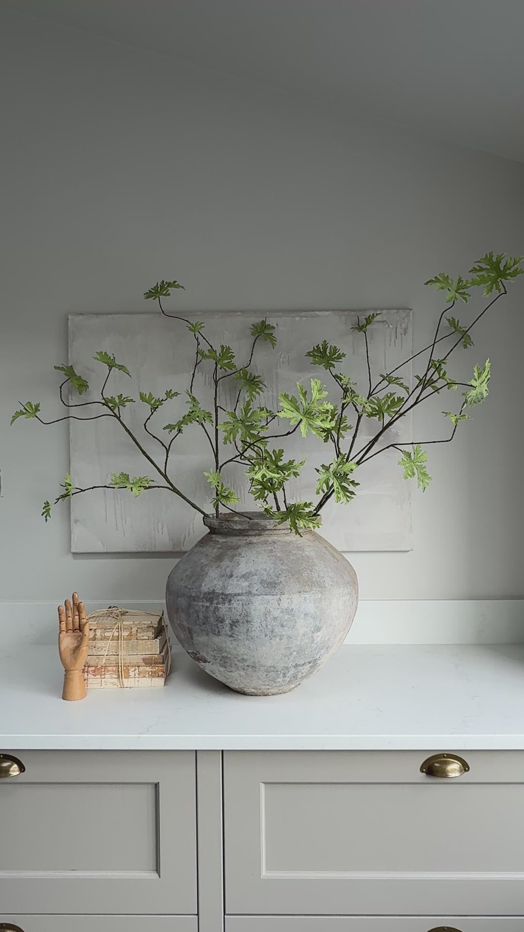 Faux Geranium Pelargonium spray 117cm