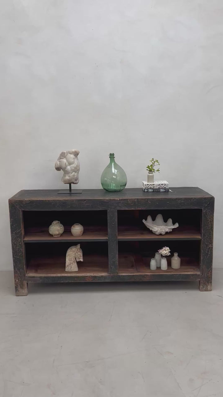 Antique elm rustic black shop counter | Jackson