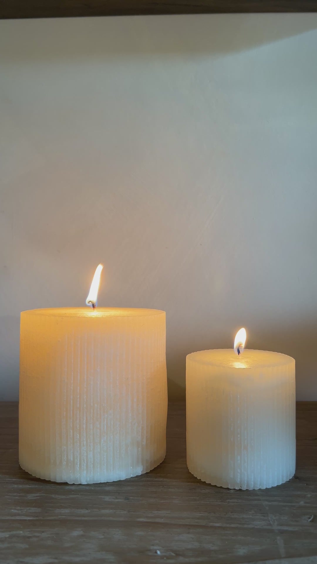 Church pillar candle | Large ribbed