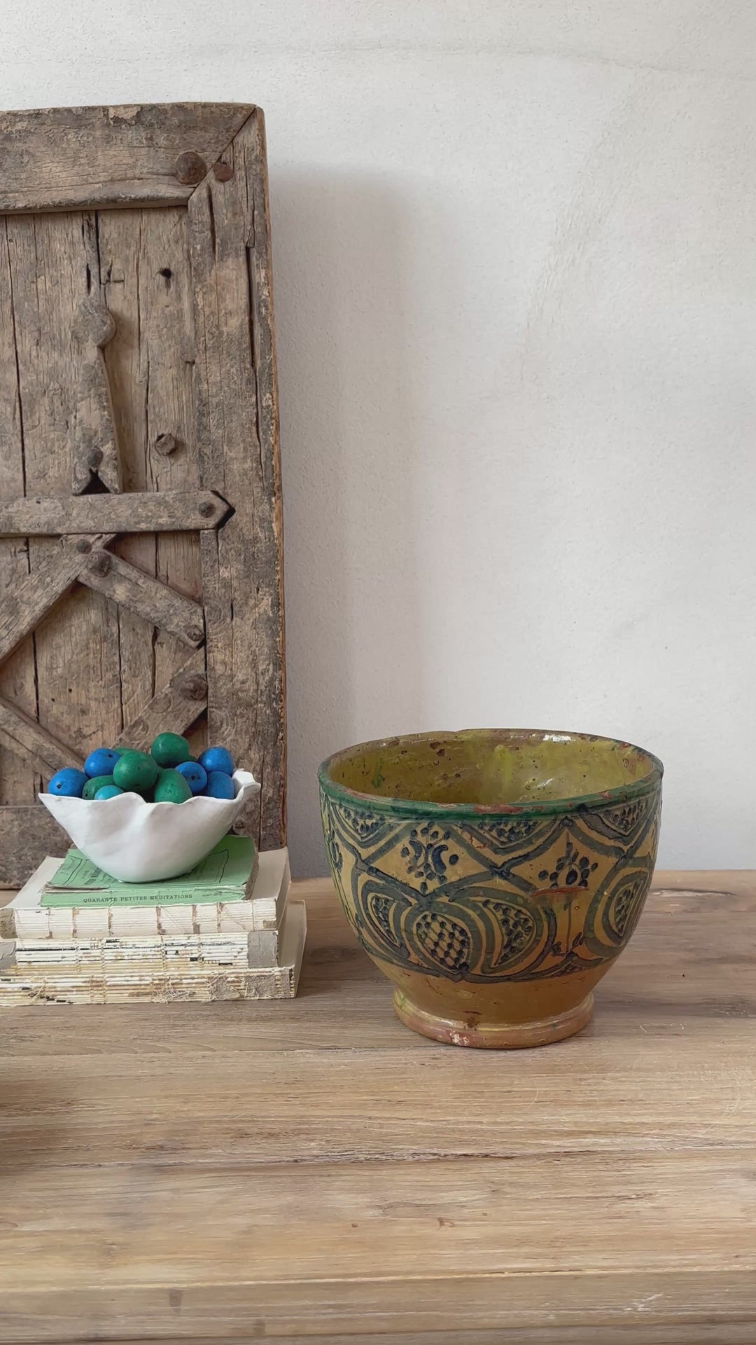 Antique Moroccan Safi Jubbaha Bowl | Saba