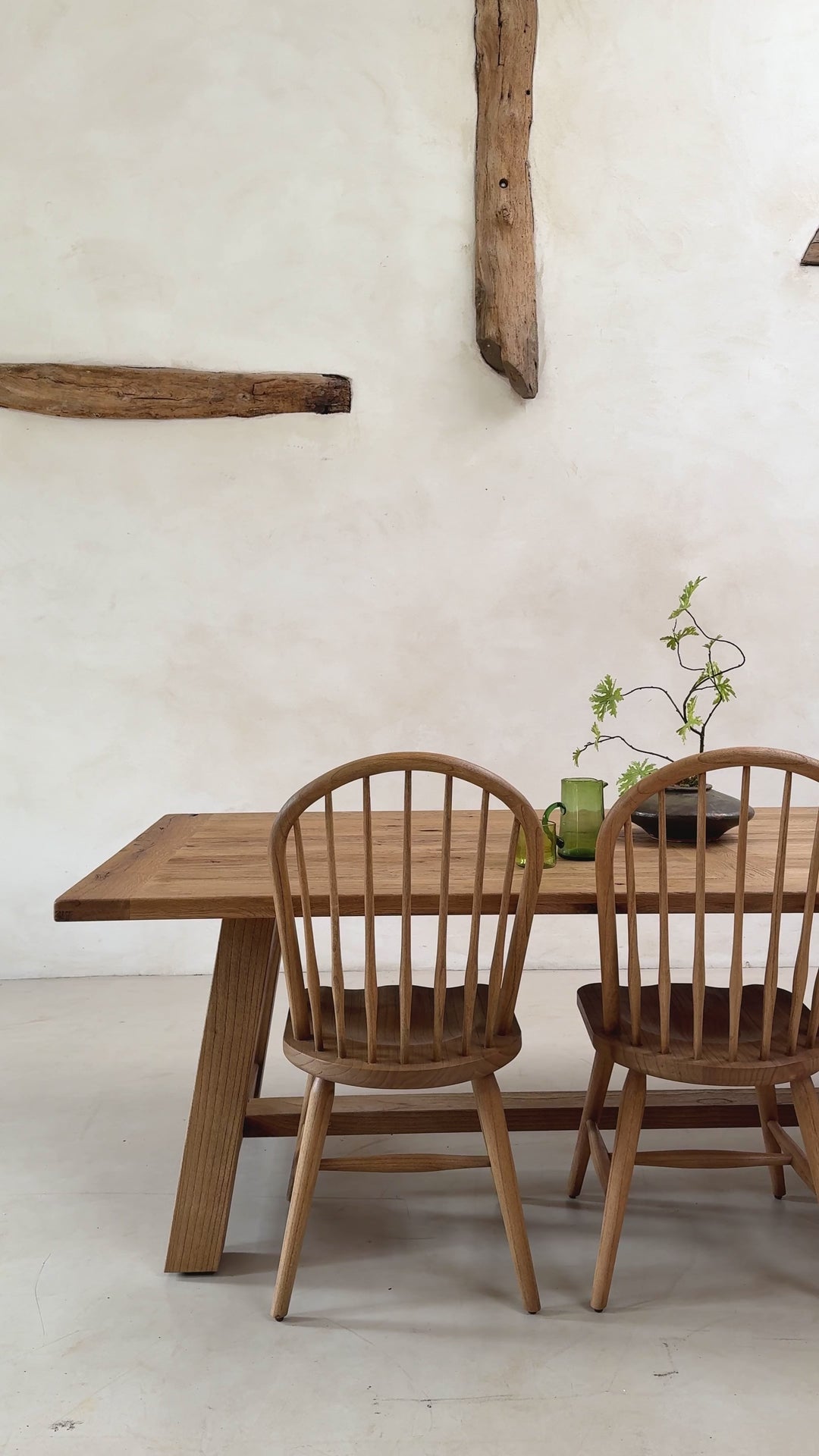 Video showing the natural grain and tactile character of the Suffolk reclaimed oak dining table - Suffolk Reclaimed Oak Dining Table Video