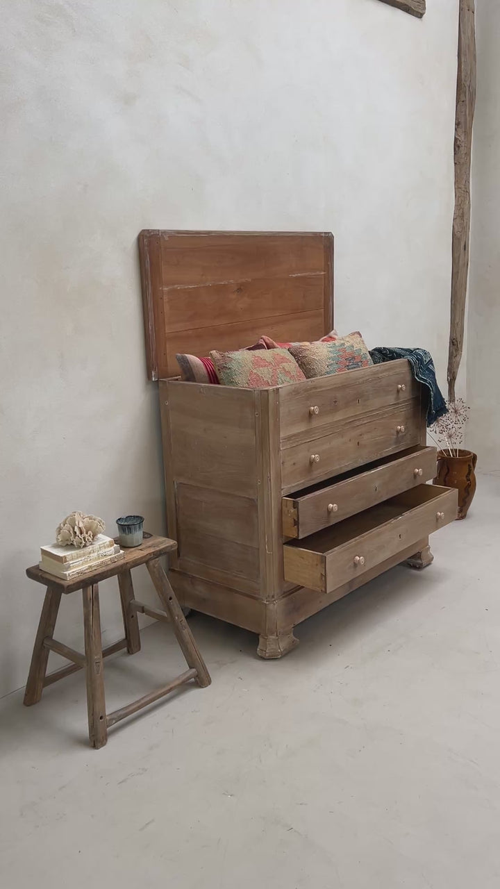 Antique French Blanket Box with drawers Antoine