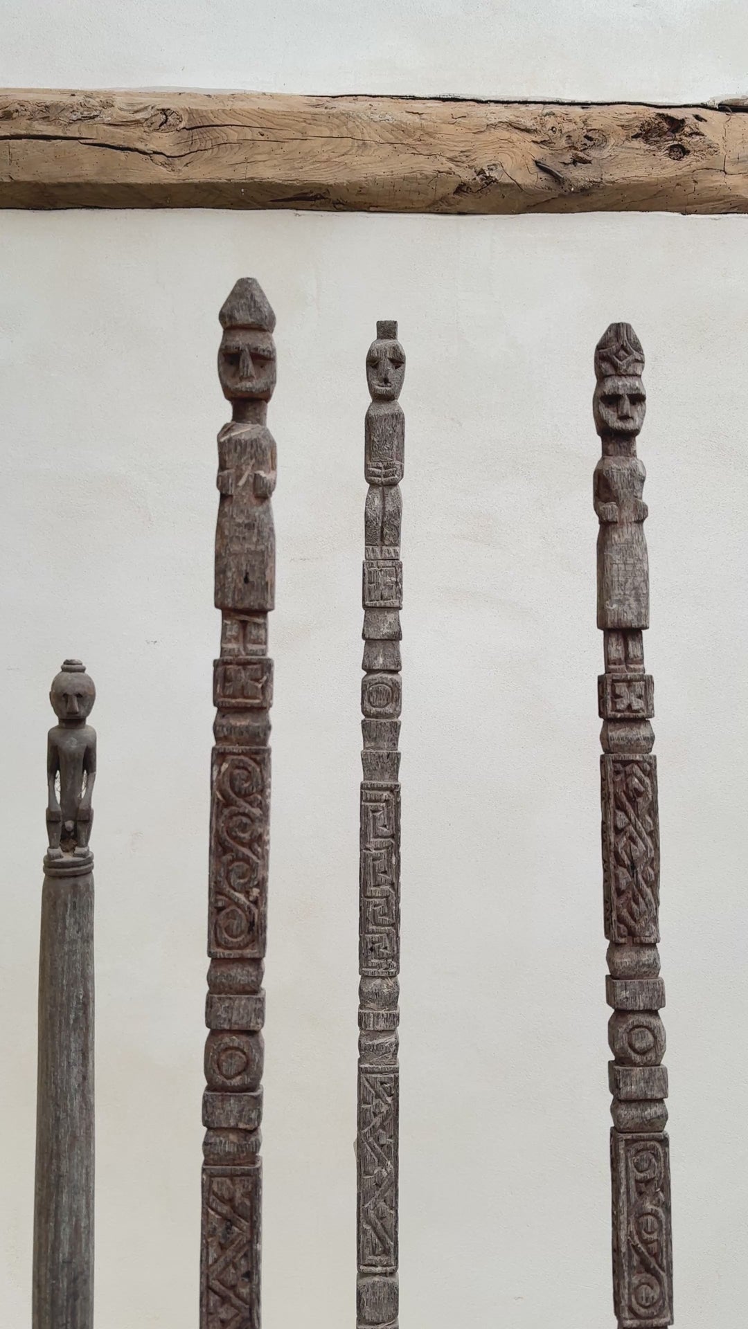 Antique Tribal totem poles