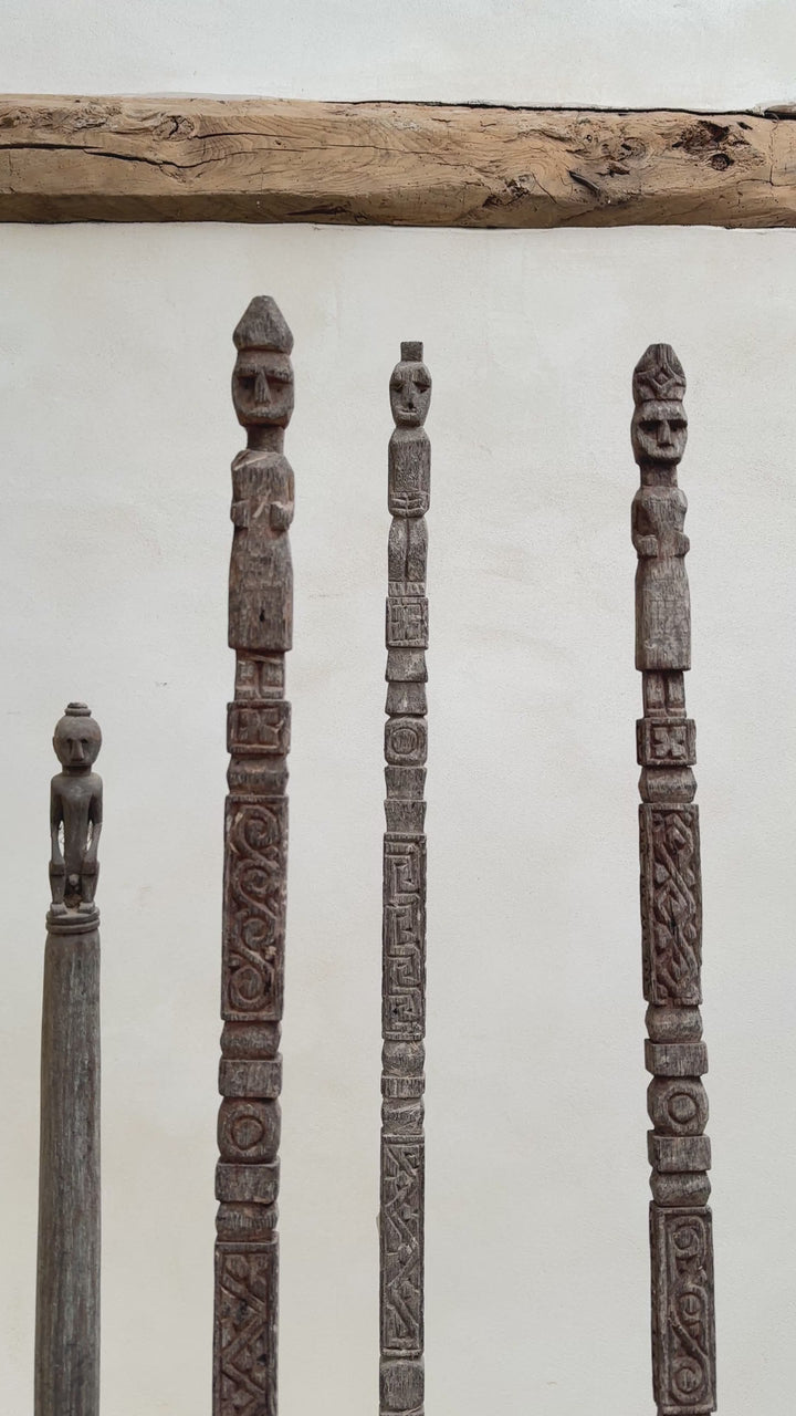Antique Tribal totem poles