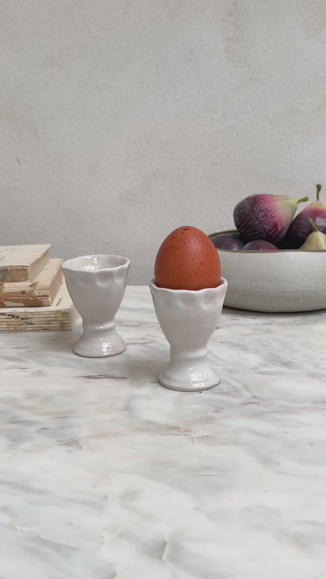 Hand made egg cup white | Florence