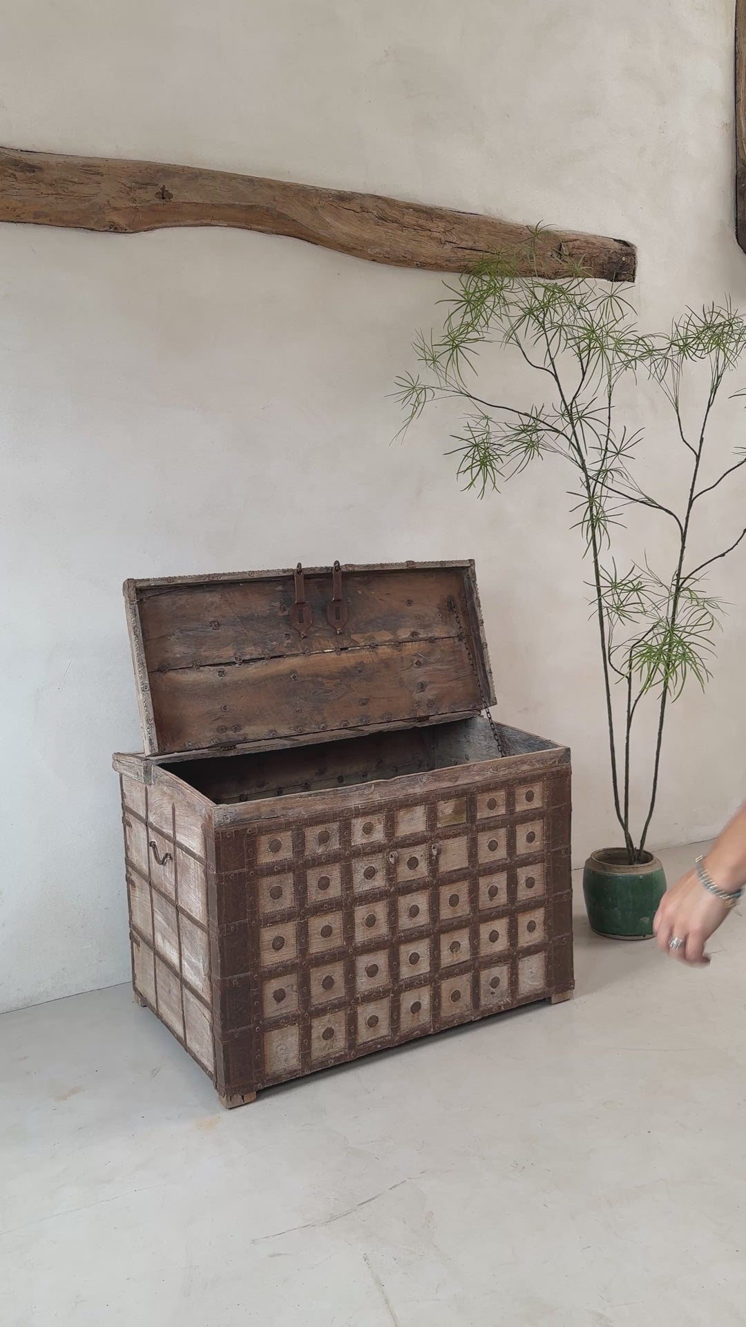 Antique 19th Century Indian Teak Dowry Chest | Laili
