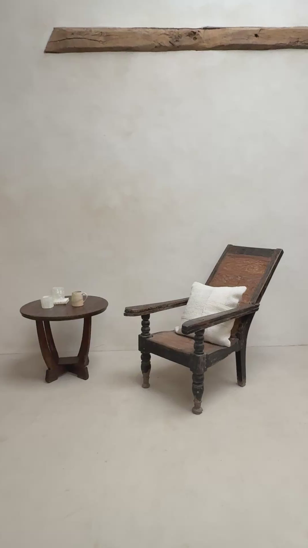 Antique Colonial Campaign Chair Charlie