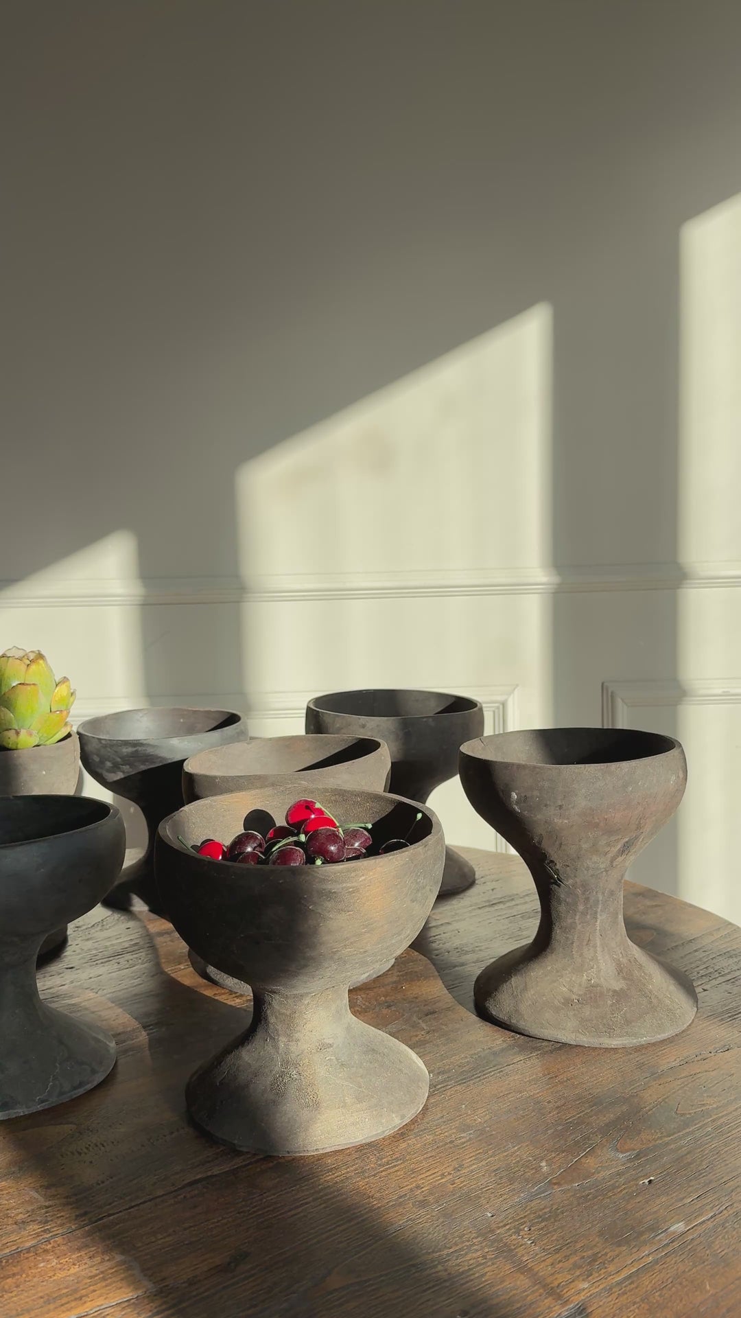 Dark Ironwood turned bowl on foot