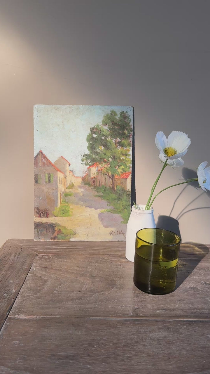 Vintage French Landscape Oil Painting | Rema