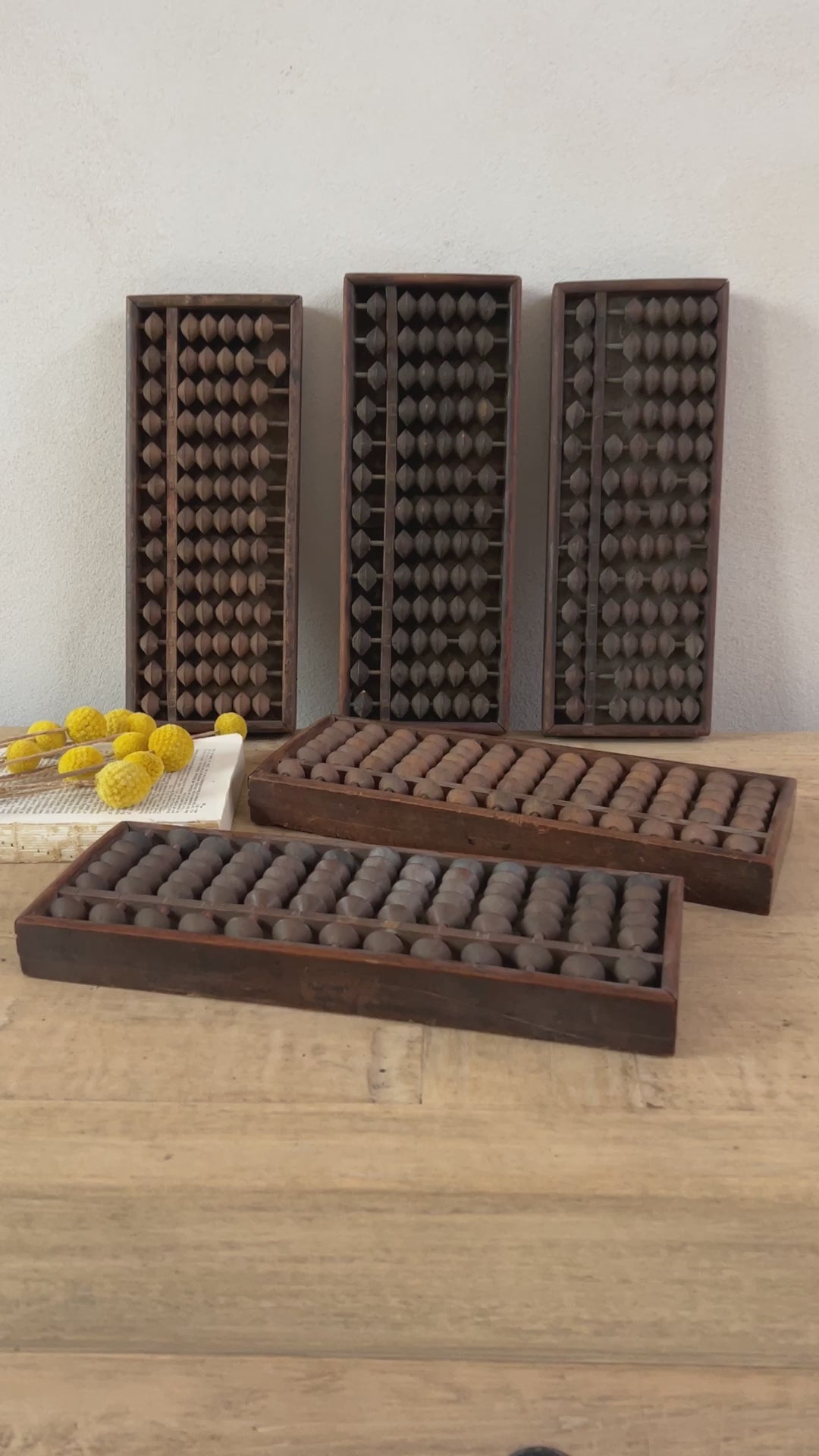 Vintage Japanese Wooden School Abacus