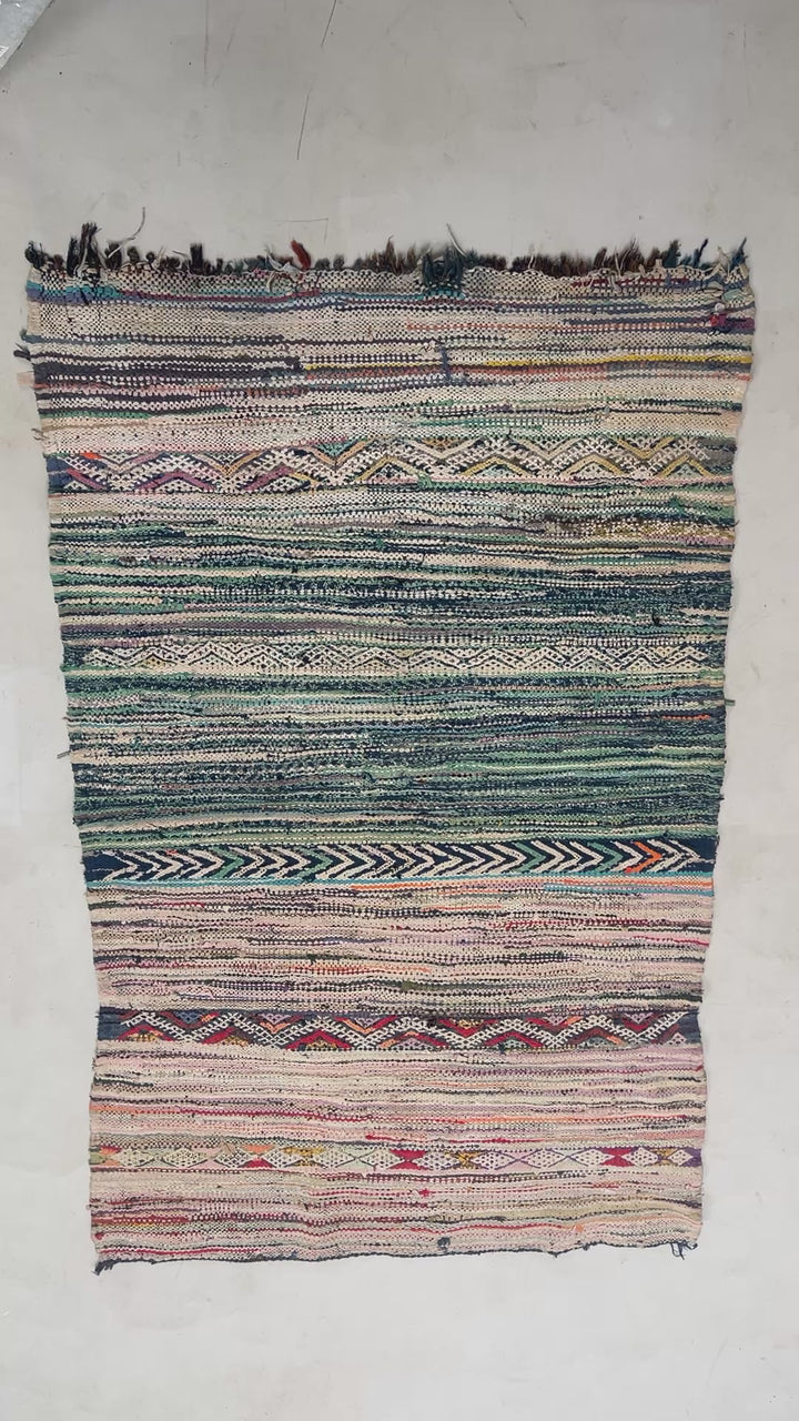 Vintage Moroccan Handmade Rag Rug No:1