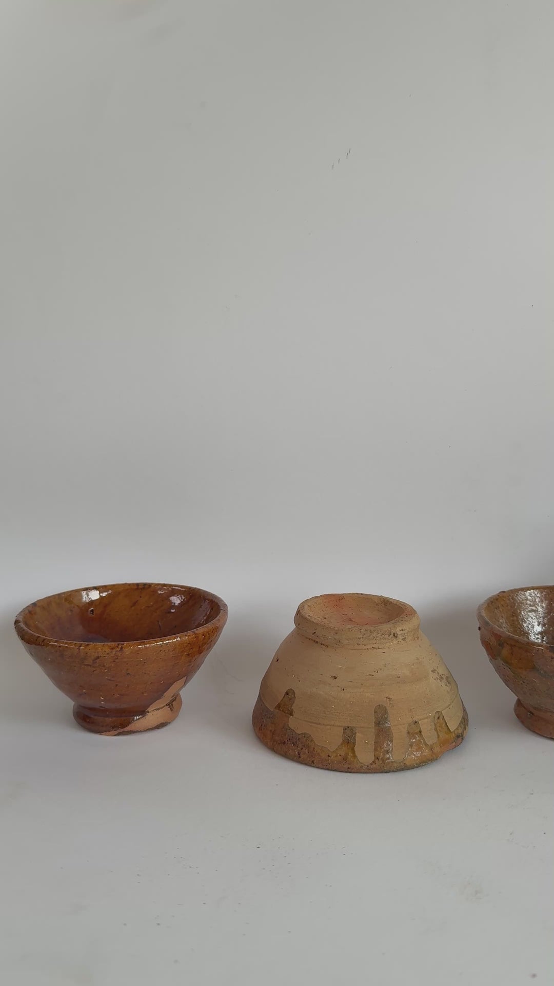 Stoneware ochre hand made bowl