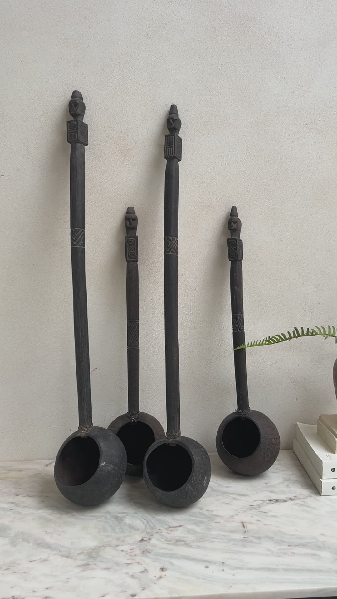 Antique Tribal Coconut Wooden Ladle