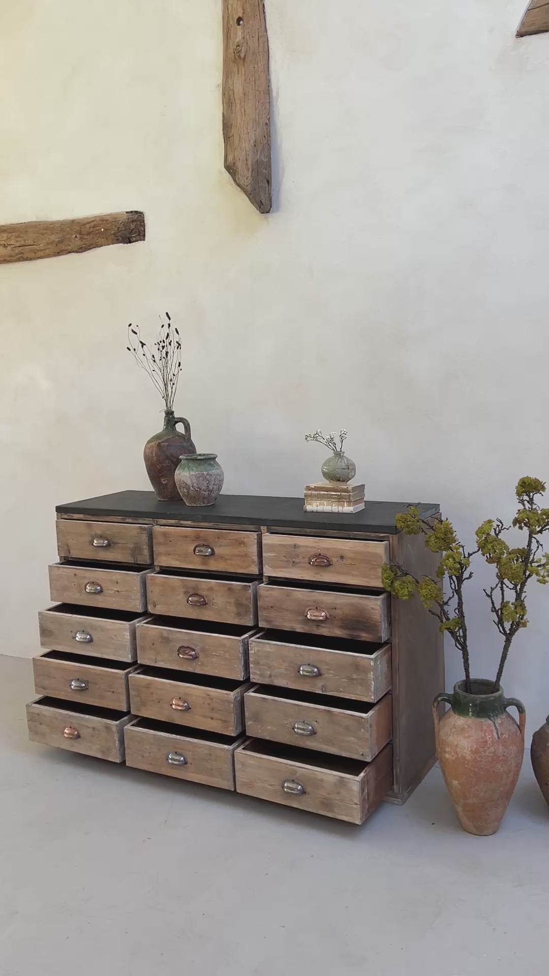 Vintage multidrawer with Slate top | Phylis