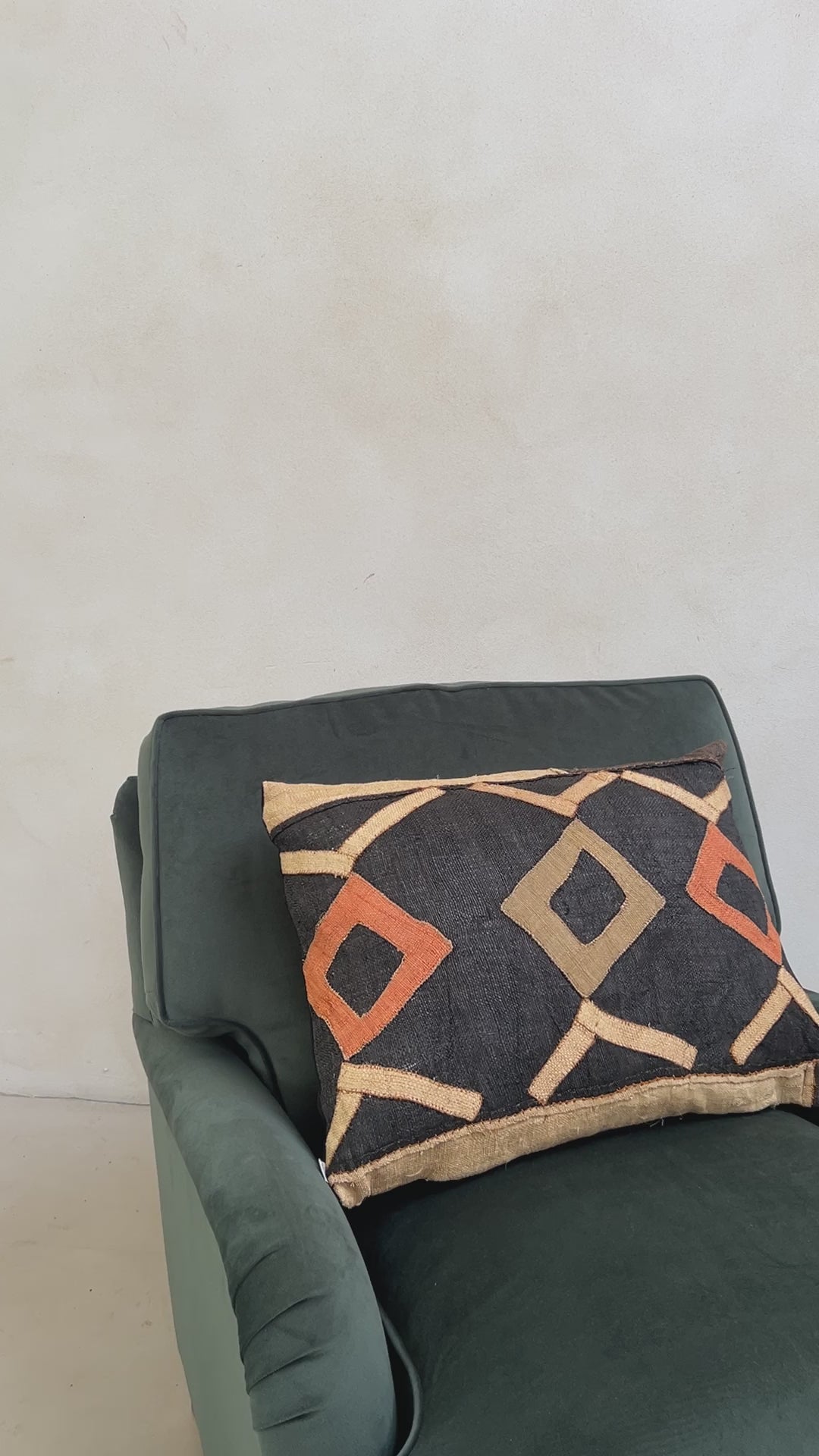 African Kuba Cloth Cushion | Nia Squares