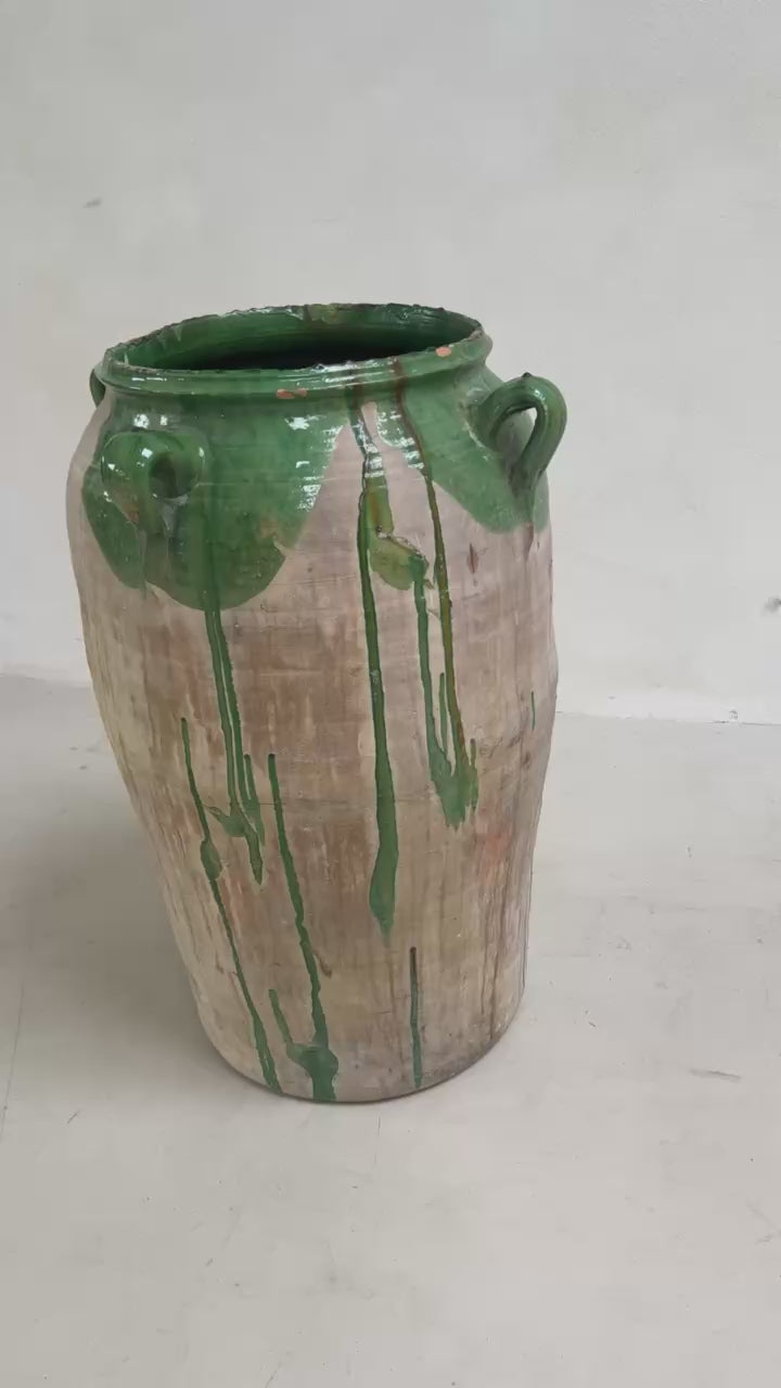 Antique Spanish Olive Urn XL
