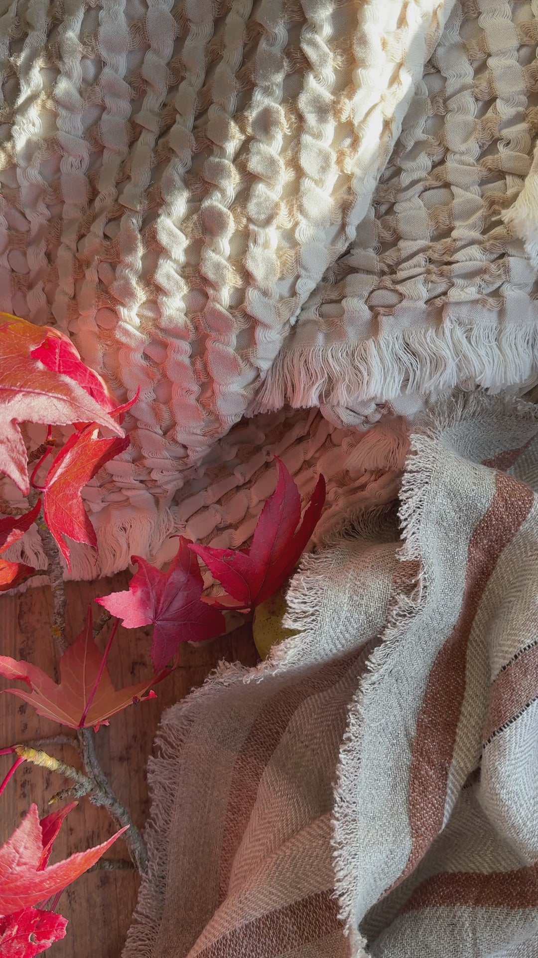 Luxury Waffle Weave Cotton Throw | Gilly