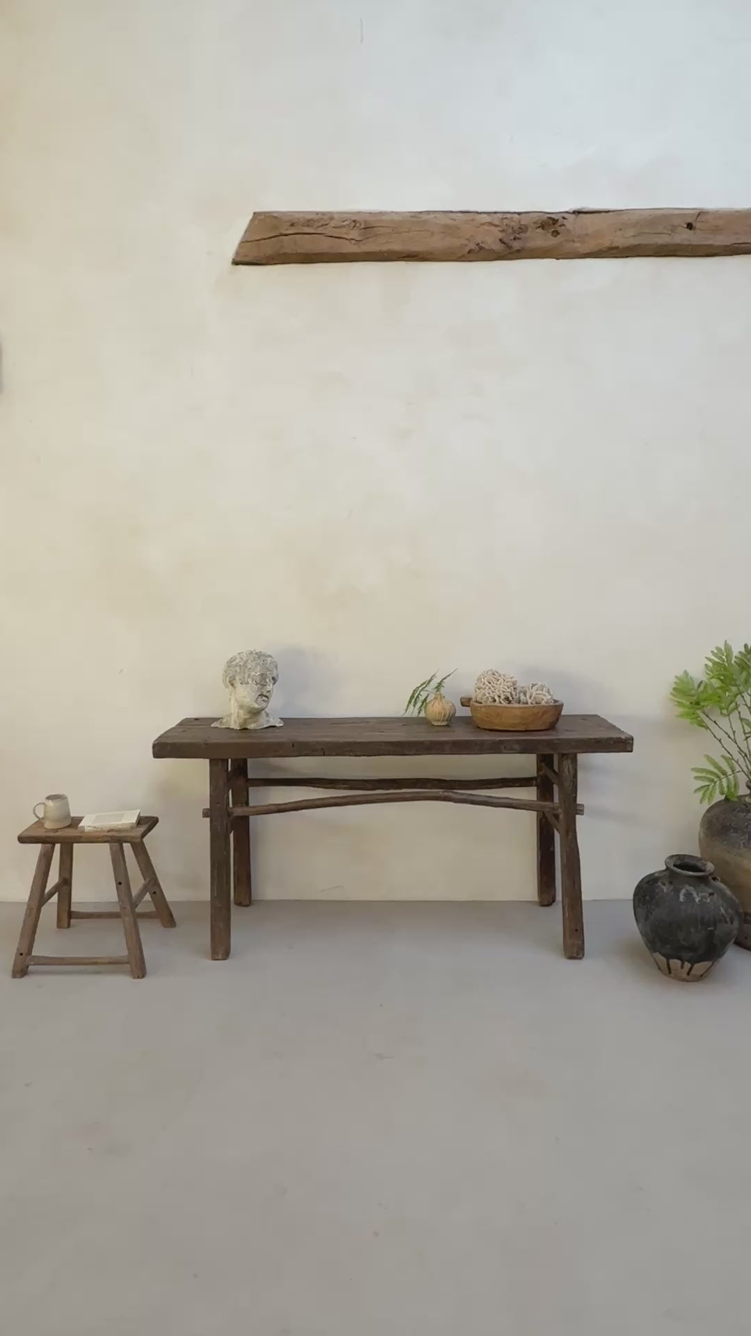 Rustic Antique Dark Timber Console | Oxford