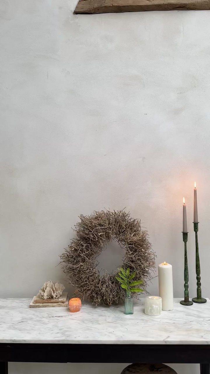 Dried olive twigs wreath