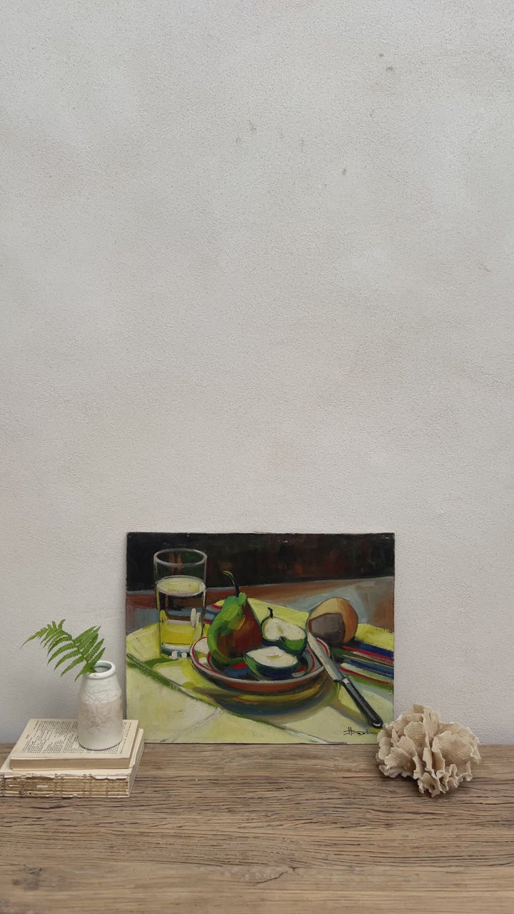 Oil Painting On Board | Petit Dejeuner