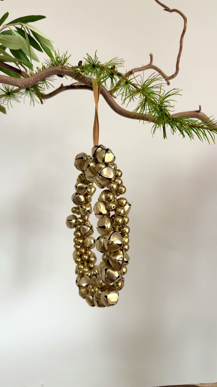 Brass Bell Christmas Wreath | 18cm