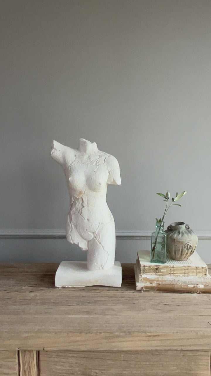 Handmade Plaster Female Torso